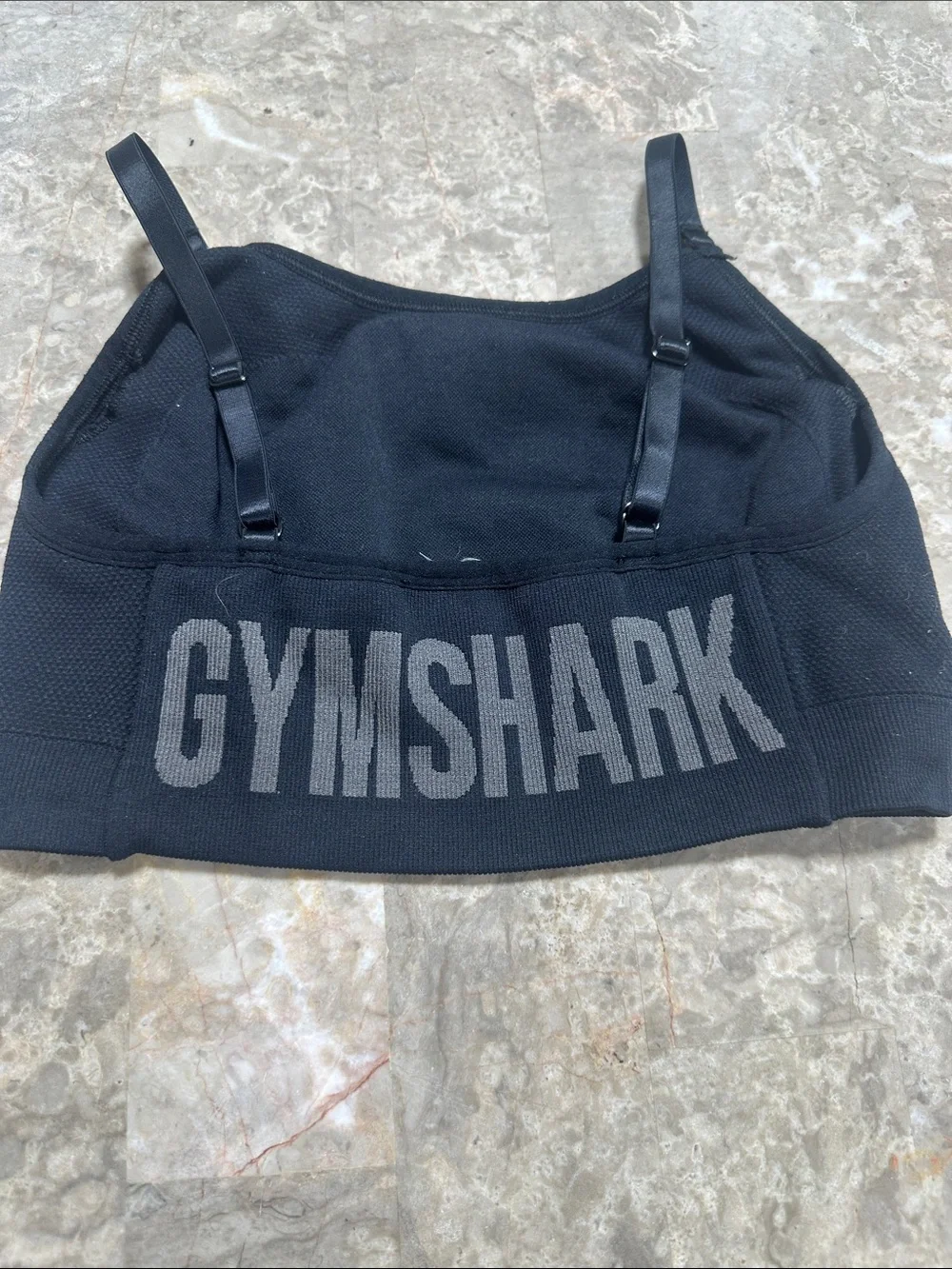 Gymshark Black Seamless Crop Sports Bra